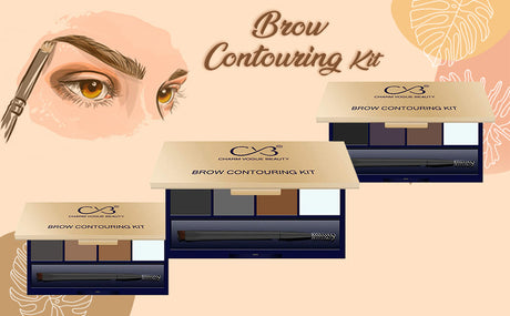 C+3 Brow Contouring Kit with eye illustration on a beige background