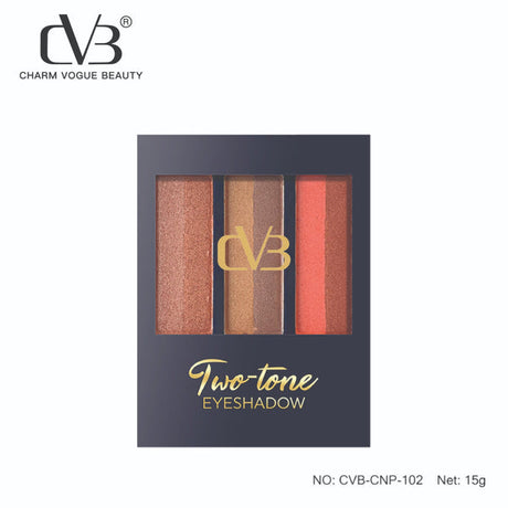 CVB® Two-Tone Eyeshadow Palette – Dual Shade Blendable Eye Makeup CNP-102