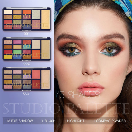 CVB® Studio Makeup Palette – Eyeshadow, Blush, Highlighter Kit C219