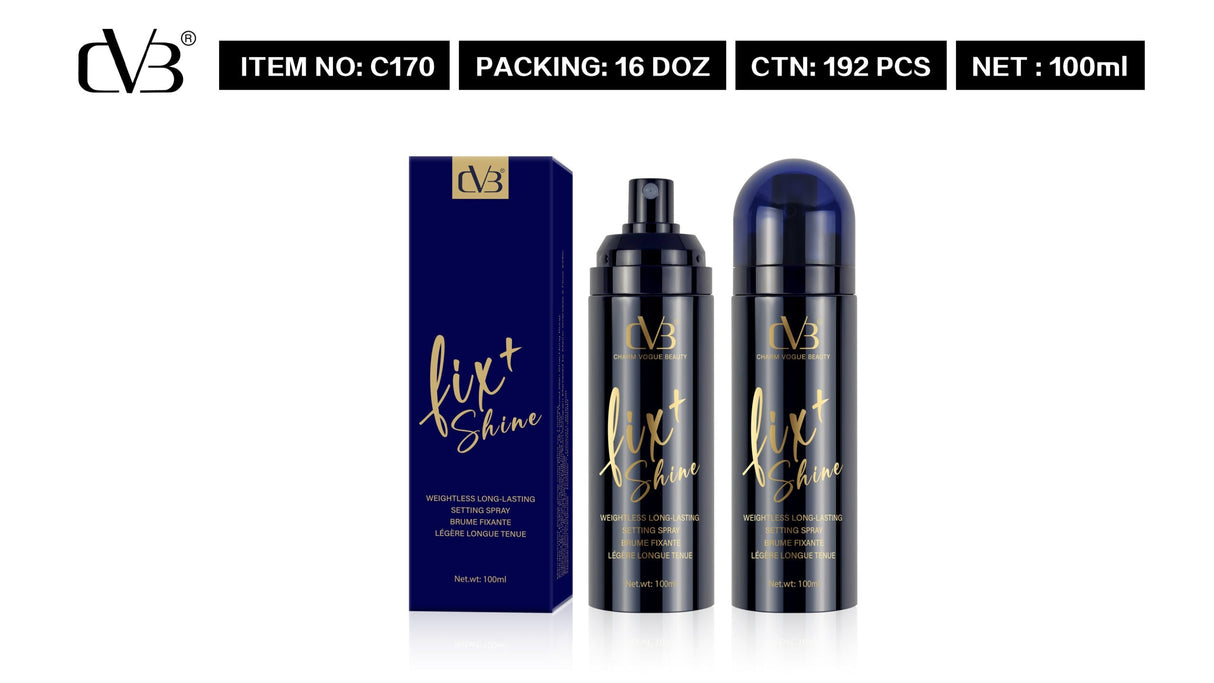 CVB® Fix+ Shine Weightless Setting Spray 100ml – Long Lasting Glow  C170