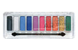 Color Artist makeup palette with various colors and a brush on a white background