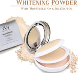 Whitening powder with a mirror and packaging on a white background