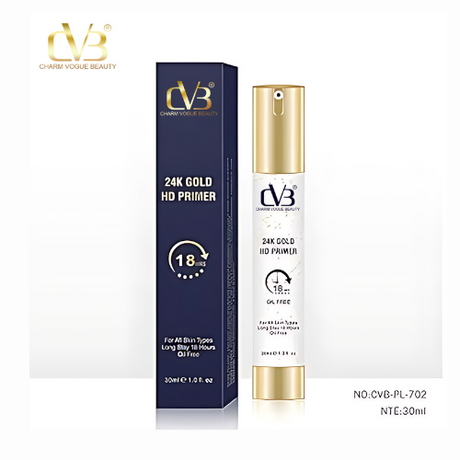 24K Gold HD Primer with packaging on a white background