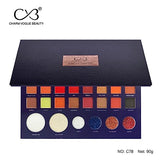Makeup palette with Charm Vogue Beauty branding on a white background