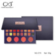 Makeup palette with color swatches and a black leather case on a white background, featuring the Charm Vogue Beauty brand.