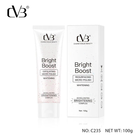 Two boxes of Charm Vogue Beauty Bright Boost Whitening products on a white background