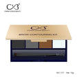 Charm Vogue Beauty brow contouring kit with shades and a brush on a white background