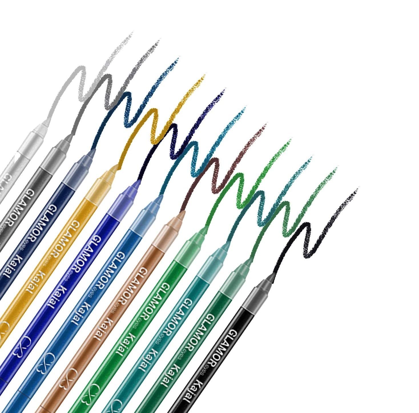 Set of colored pencils with wavy lines on a white background, labeled 'Klean Color'.