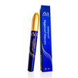 Blue and gold mascara with packaging on a white background