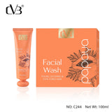 Packaging of facial wash with branding on a white background