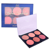Charm Rose Beauty blush kit with open palette showing various shades and closed packaging.