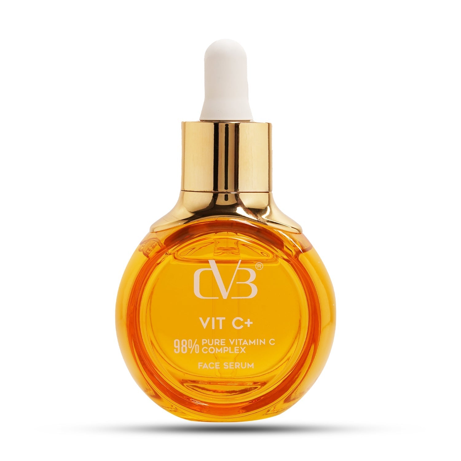 CVB Vitamin C+ face serum bottle on a white background