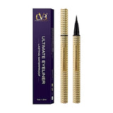 Gold eyeliner pen with packaging on a white background