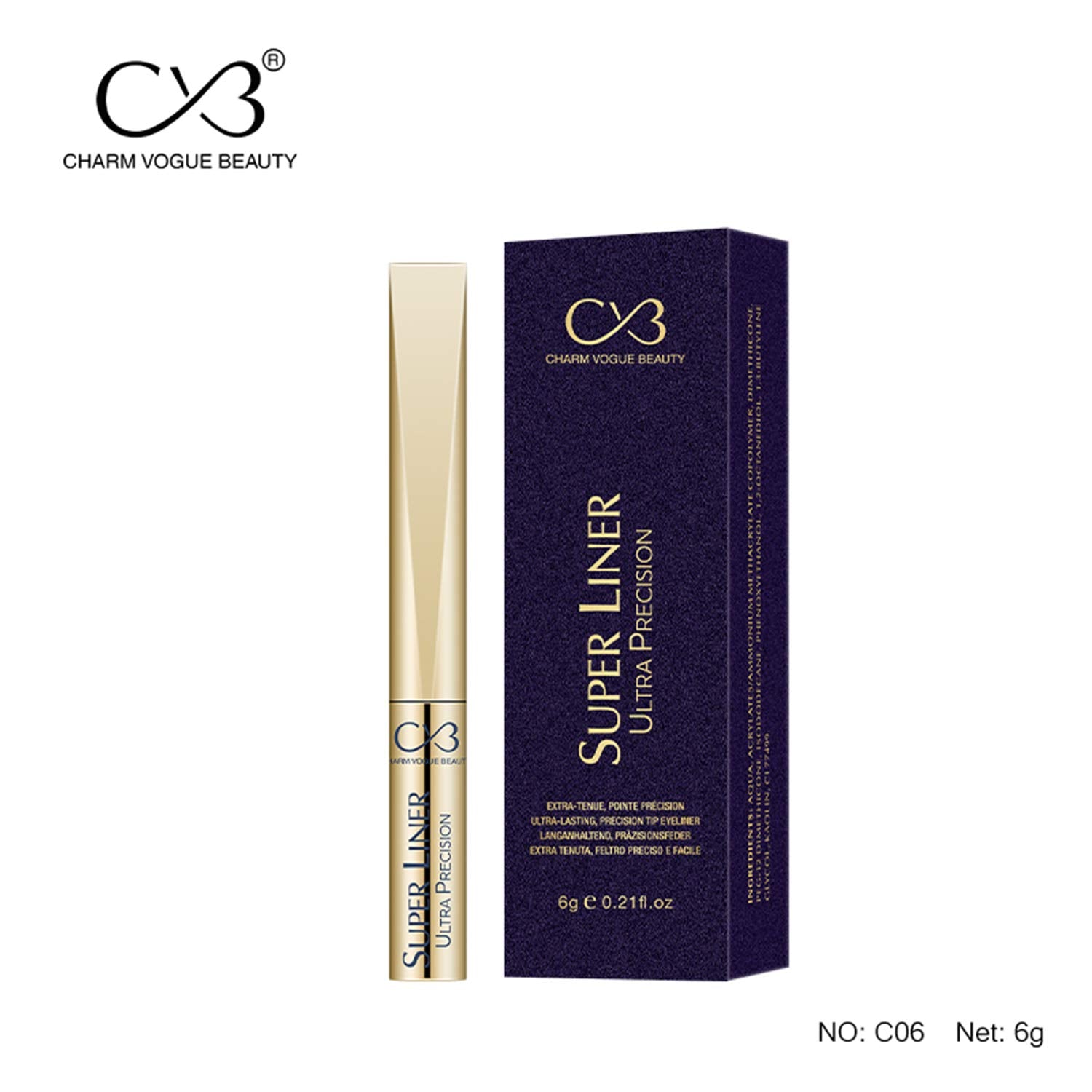 Charm Vogue Beauty Super Liner Ultra Precision with packaging on a white background