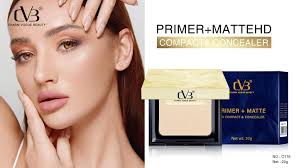 CVB® Primer + Matte HD Compact & Concealer – 3-in-1 Face Makeup  C116