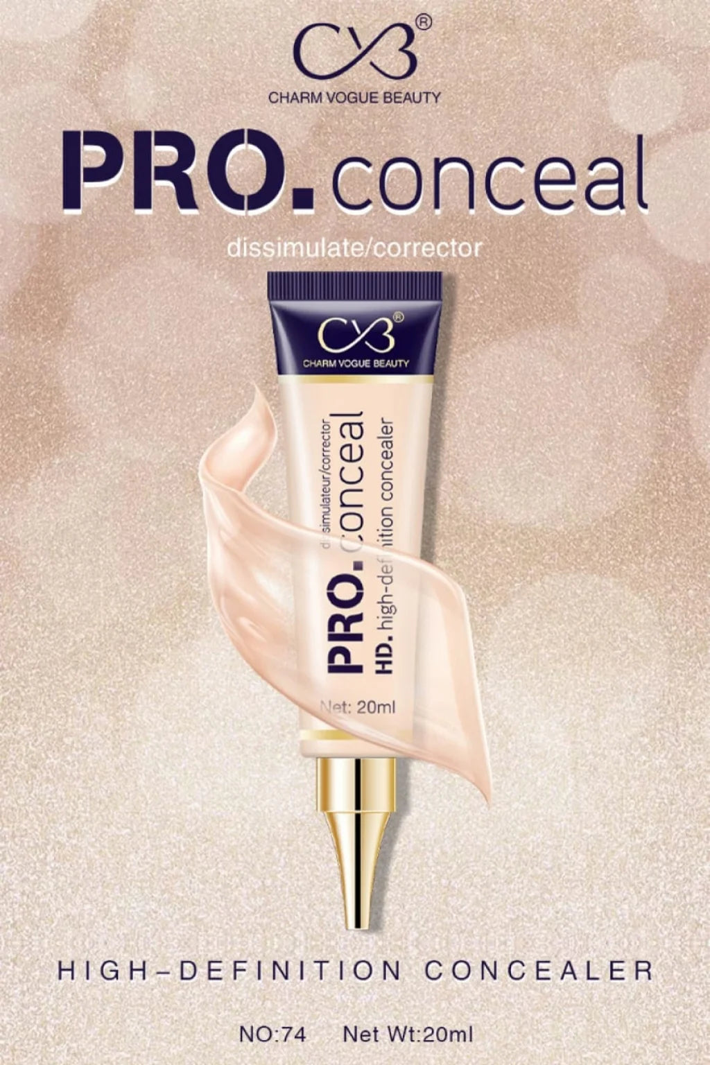 CVB® PRO Conceal HD Concealer – High Definition Coverage  C74